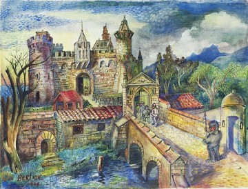 english castle 1946 Russian Oil Paintings